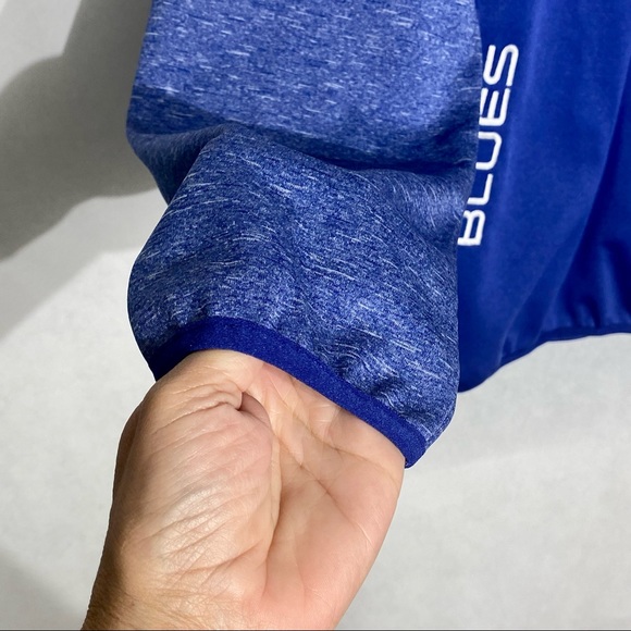 NHL St Louis Blues NWT PLYR Blue on Heather Blue Half-Zip PLYR Jacket M - Picture 5 of 14